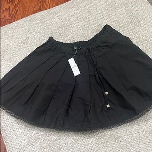 J. Crew Black Circle Skirt with Drawstring Detail